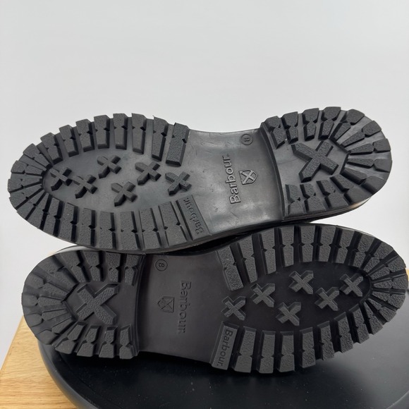 Barbour Boulder Chukka  Black  Leather Boots Size UK 7 EUR‎  41 -US 8 Tried On - Picture 6 of 10